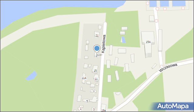 Białobrzegi, Kąpielowa, 17, mapa Białobrzegi