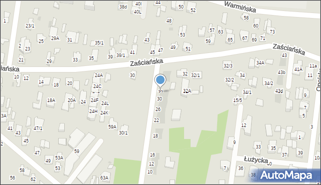 Białystok, Karmelowa, 32, mapa Białegostoku