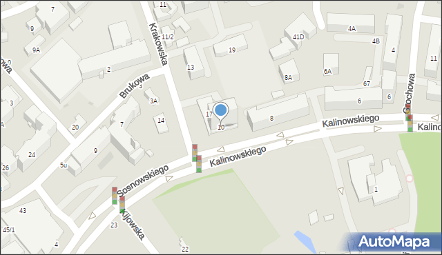 Białystok, Kalinowskiego K., 10, mapa Białegostoku