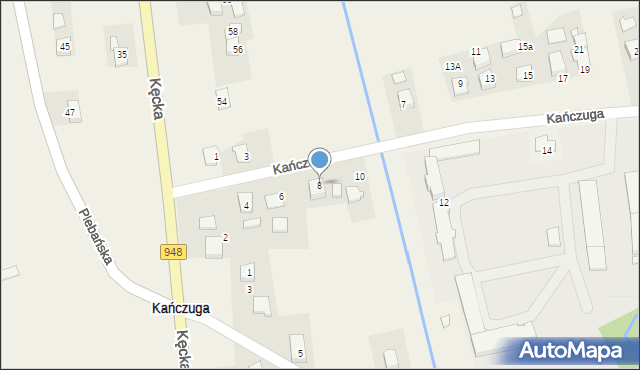 Bielany, Kańczuga, 8, mapa Bielany