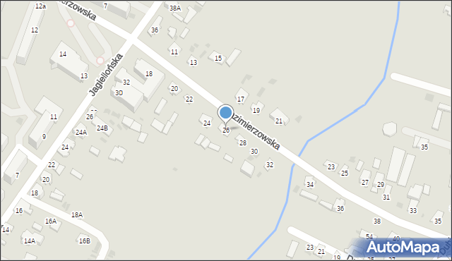 Bielsk Podlaski, Kazimierzowska, 26, mapa Bielsk Podlaski