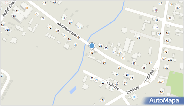 Bielsk Podlaski, Kazimierzowska, 34, mapa Bielsk Podlaski