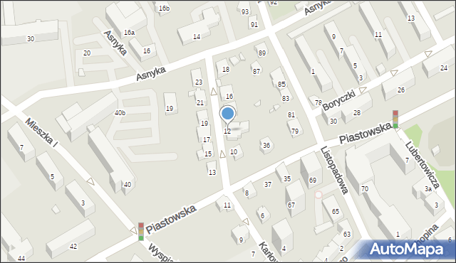 Bielsko-Biała, Karłowicza Mieczysława, 12, mapa Bielsko-Białej