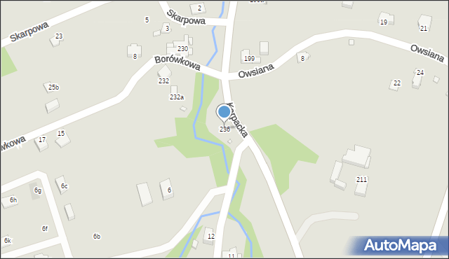 Bielsko-Biała, Karpacka, 236, mapa Bielsko-Białej