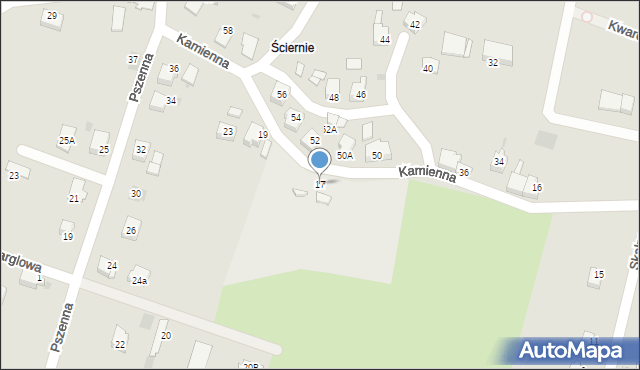 Bieruń, Kamienna, 17, mapa Bieruń