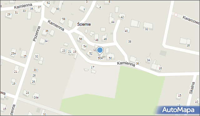 Bieruń, Kamienna, 50A, mapa Bieruń