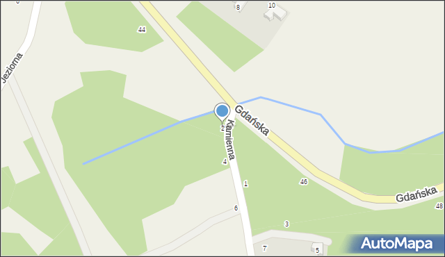 Bieszkowice, Kamienna, 2, mapa Bieszkowice