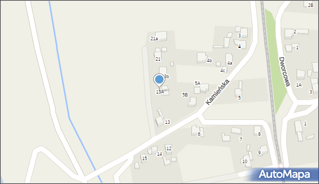 Bluszczów, Kamieńska, 13A, mapa Bluszczów