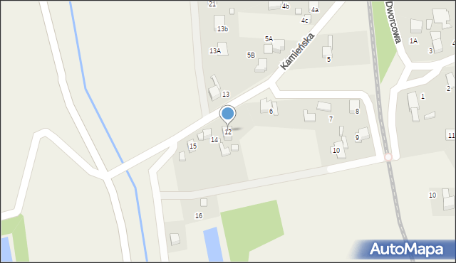 Bluszczów, Kamieńska, 14a, mapa Bluszczów