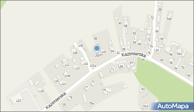 Bochotnica, Kazimierska, 102, mapa Bochotnica