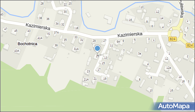 Bochotnica, Kazimierska, 25, mapa Bochotnica