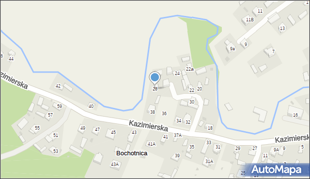 Bochotnica, Kazimierska, 28, mapa Bochotnica