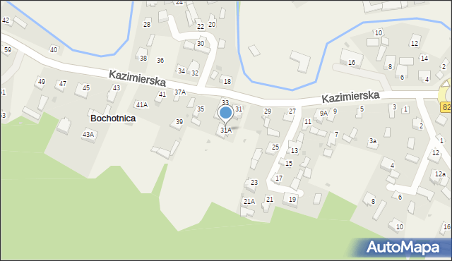 Bochotnica, Kazimierska, 31A, mapa Bochotnica