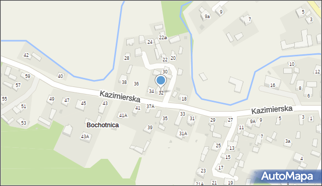 Bochotnica, Kazimierska, 32, mapa Bochotnica