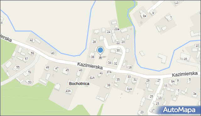 Bochotnica, Kazimierska, 36, mapa Bochotnica