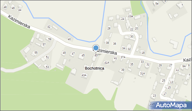 Bochotnica, Kazimierska, 43, mapa Bochotnica