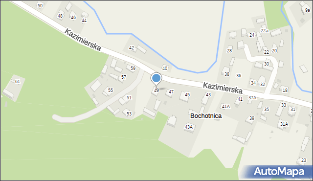 Bochotnica, Kazimierska, 49, mapa Bochotnica