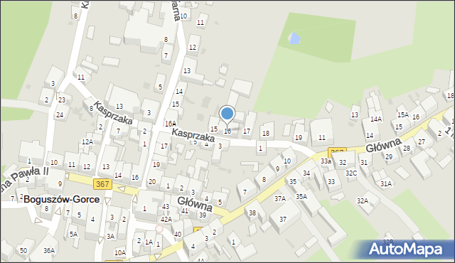 Boguszów-Gorce, Kasprzaka Marcina, 16, mapa Boguszów-Gorce