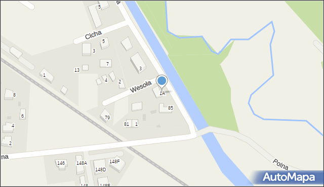 Bolszewo, Kanałowa, 1A, mapa Bolszewo