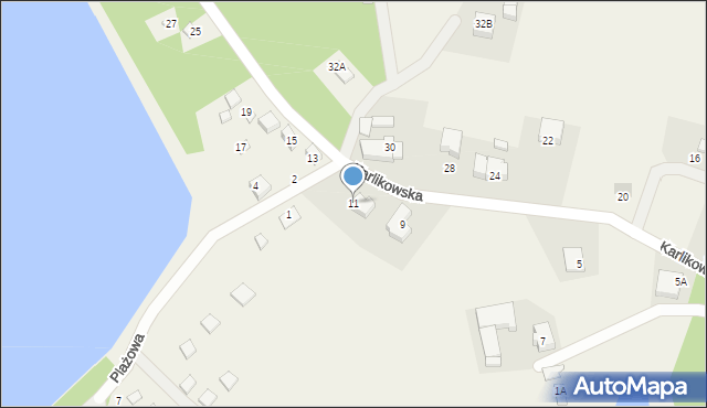 Borkowo, Karlikowska, 11, mapa Borkowo