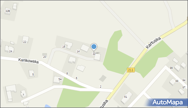 Borkowo, Karlikowska, 12, mapa Borkowo