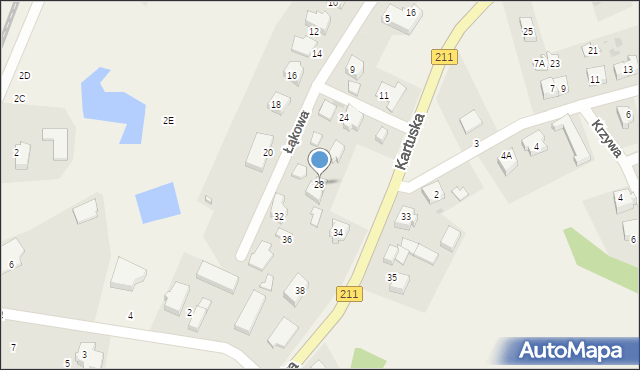 Borkowo, Kartuska, 28, mapa Borkowo