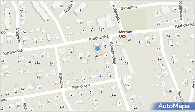 Brodnica, Karbowska, 40A, mapa Brodnica