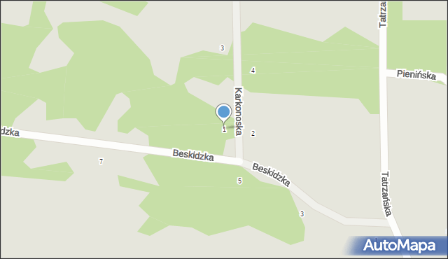 Brodnica, Karkonoska, 1, mapa Brodnica