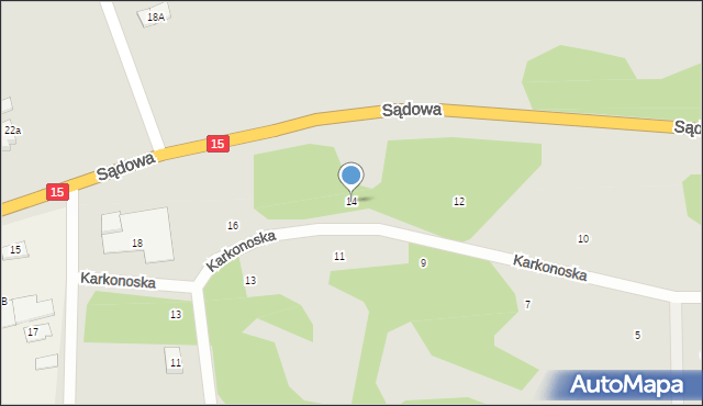 Brodnica, Karkonoska, 14, mapa Brodnica