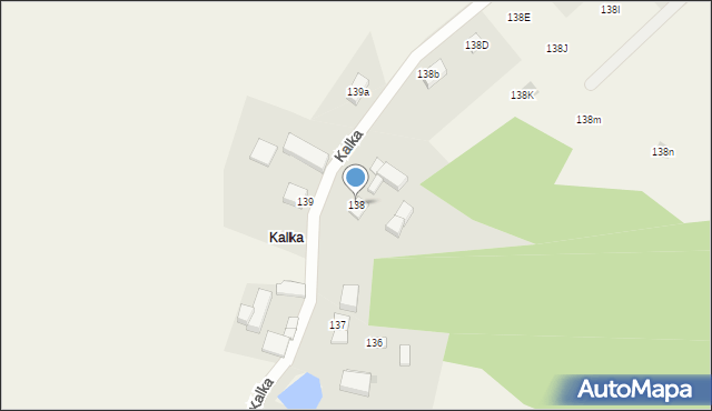 Brodnica Górna, Kalka, 138, mapa Brodnica Górna