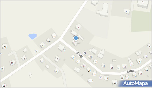 Brodnica Górna, Kamienna, 3a, mapa Brodnica Górna