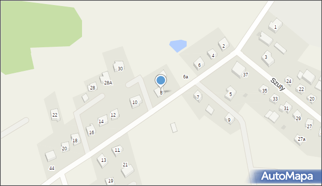 Brodnica Górna, Kamienna, 8, mapa Brodnica Górna