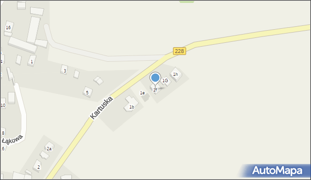 Brodnica Górna, Kartuska, 1f, mapa Brodnica Górna