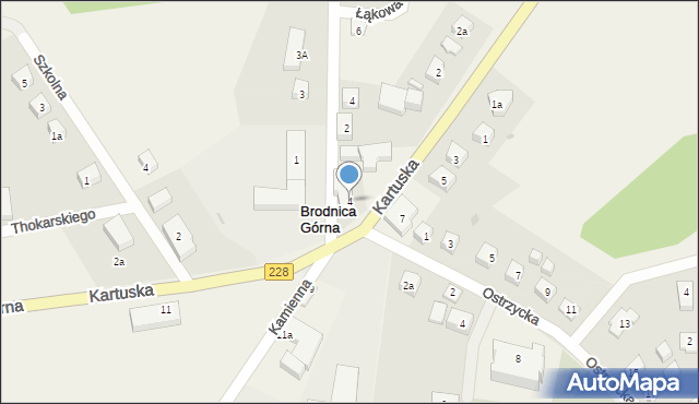 Brodnica Górna, Kartuska, 4, mapa Brodnica Górna