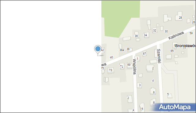 Bronisławów, Kalinowa, 44, mapa Bronisławów