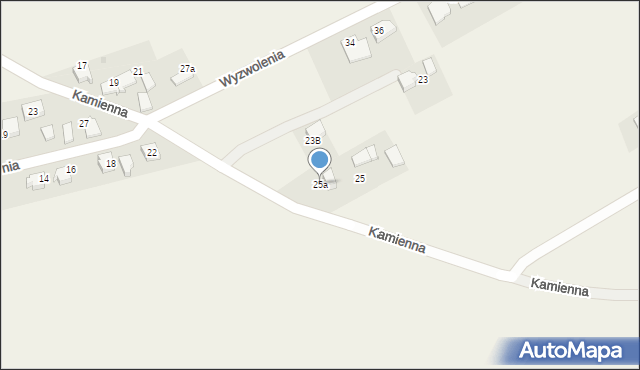 Brzeźce, Kamienna, 25a, mapa Brzeźce