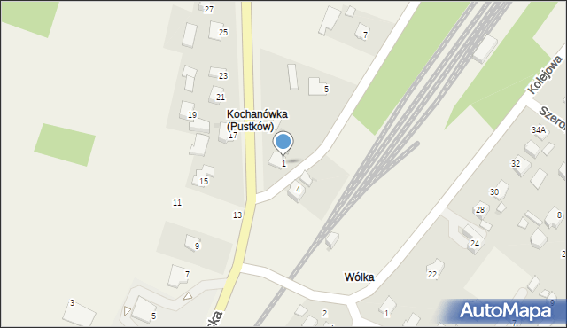 Brzeźnica, Kasztanowa, 1, mapa Brzeźnica