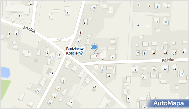 Budzisław Kościelny, Kaliska, 1a, mapa Budzisław Kościelny