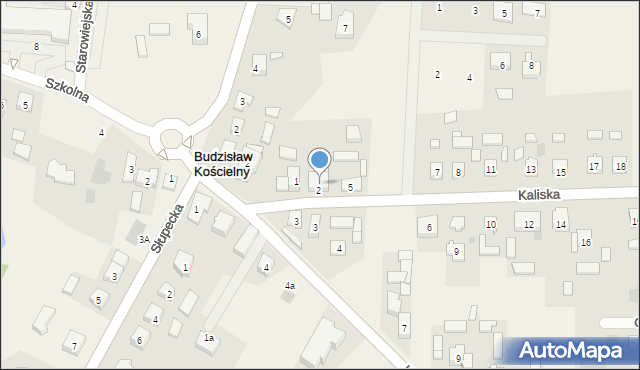 Budzisław Kościelny, Kaliska, 2A, mapa Budzisław Kościelny