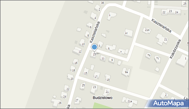 Budzistowo, Kasztelańska, 13, mapa Budzistowo