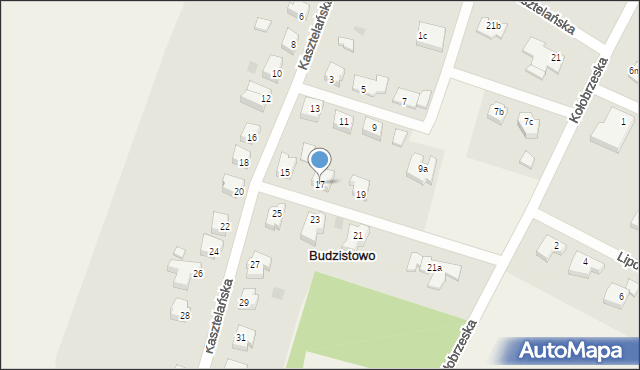 Budzistowo, Kasztelańska, 17, mapa Budzistowo