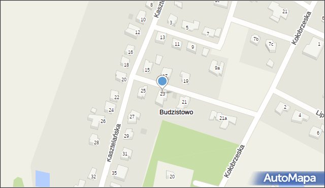 Budzistowo, Kasztelańska, 23, mapa Budzistowo