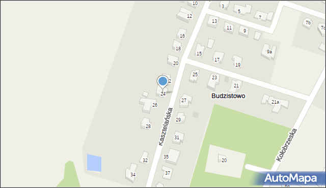 Budzistowo, Kasztelańska, 24, mapa Budzistowo