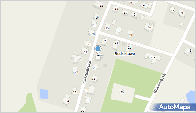 Budzistowo, Kasztelańska, 27, mapa Budzistowo