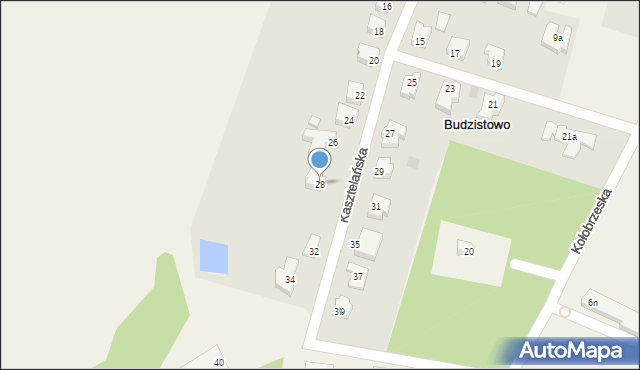 Budzistowo, Kasztelańska, 28, mapa Budzistowo