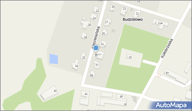 Budzistowo, Kasztelańska, 35, mapa Budzistowo