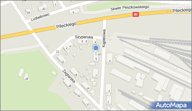 Bydgoszcz, Kąpielowa, 7, mapa Bydgoszczy