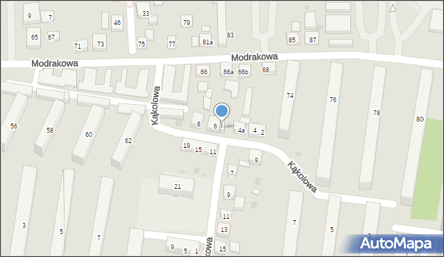 Bydgoszcz, Kąkolowa, 6a, mapa Bydgoszczy