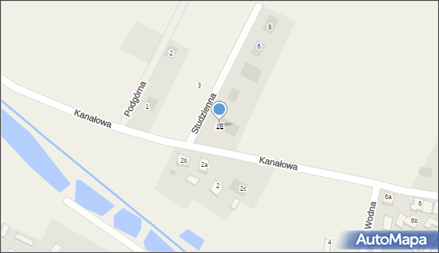 Cekcyn, Kanałowa, 1E, mapa Cekcyn