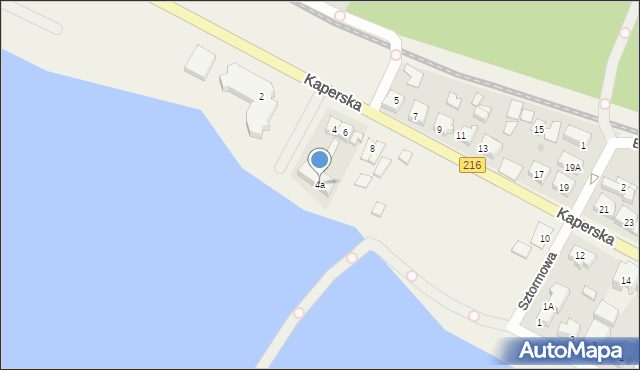 Chałupy, Kaperska, 4a, mapa Chałupy